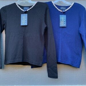 WILLI SMITH two long sleeved tees black navy basic fall winter